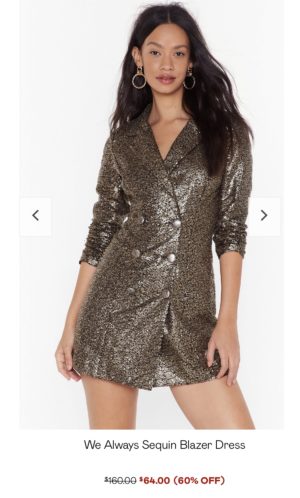 We always sequin blazer dress