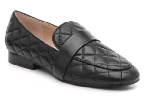 BLACK QUILTED LOAFERS