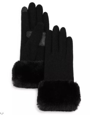 Echo Faux-Fur Cuff Tech Gloves
