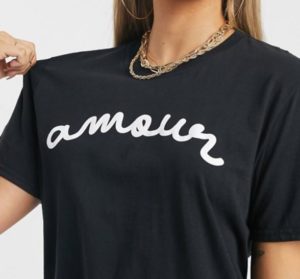 MISSGUIDED AMOUR SLOGAN TEE