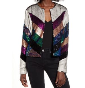 Guest List Sequin Colorblock Jacke