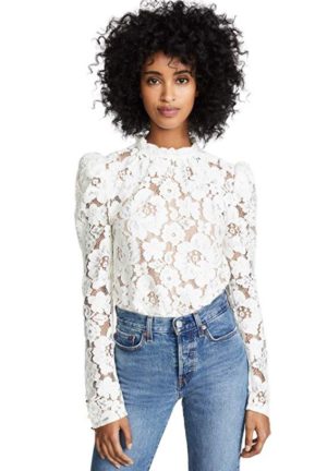 WAYF ORNATE LACE TOP